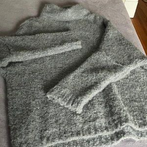 Free People She’s All That Turtleneck Alpaca Loose Knit Sweater in Blue size M